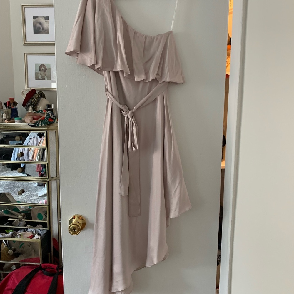 Zimmermann Silk Grecian lavender 1 shoulder dress